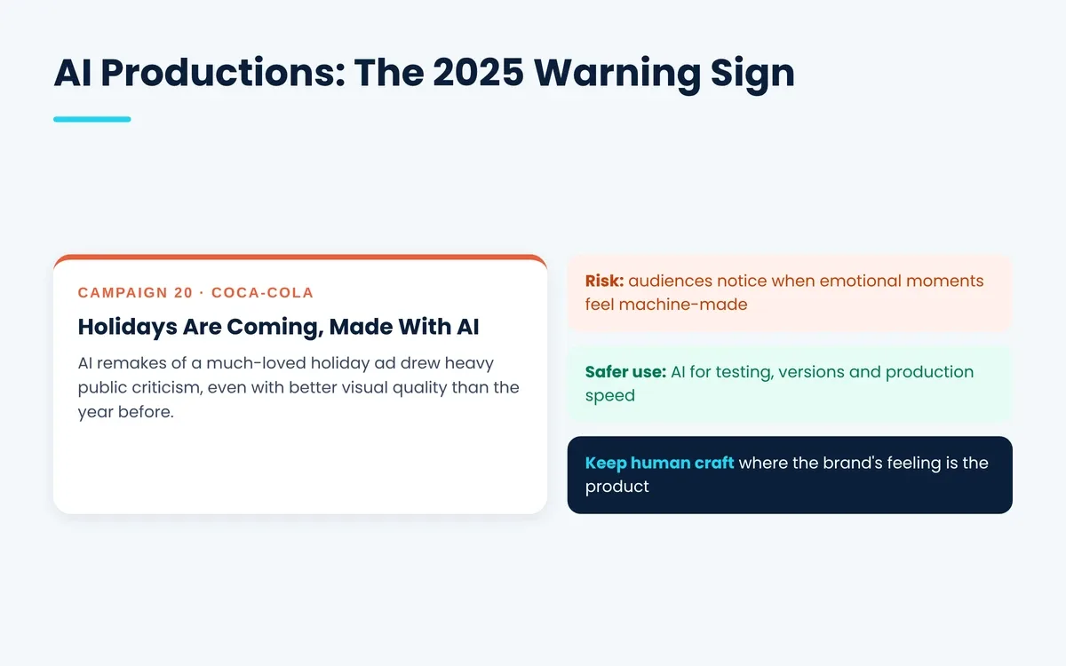 AI generated ad campaigns in 2025 and the backlash to the Coca-Cola holiday ad made with AI