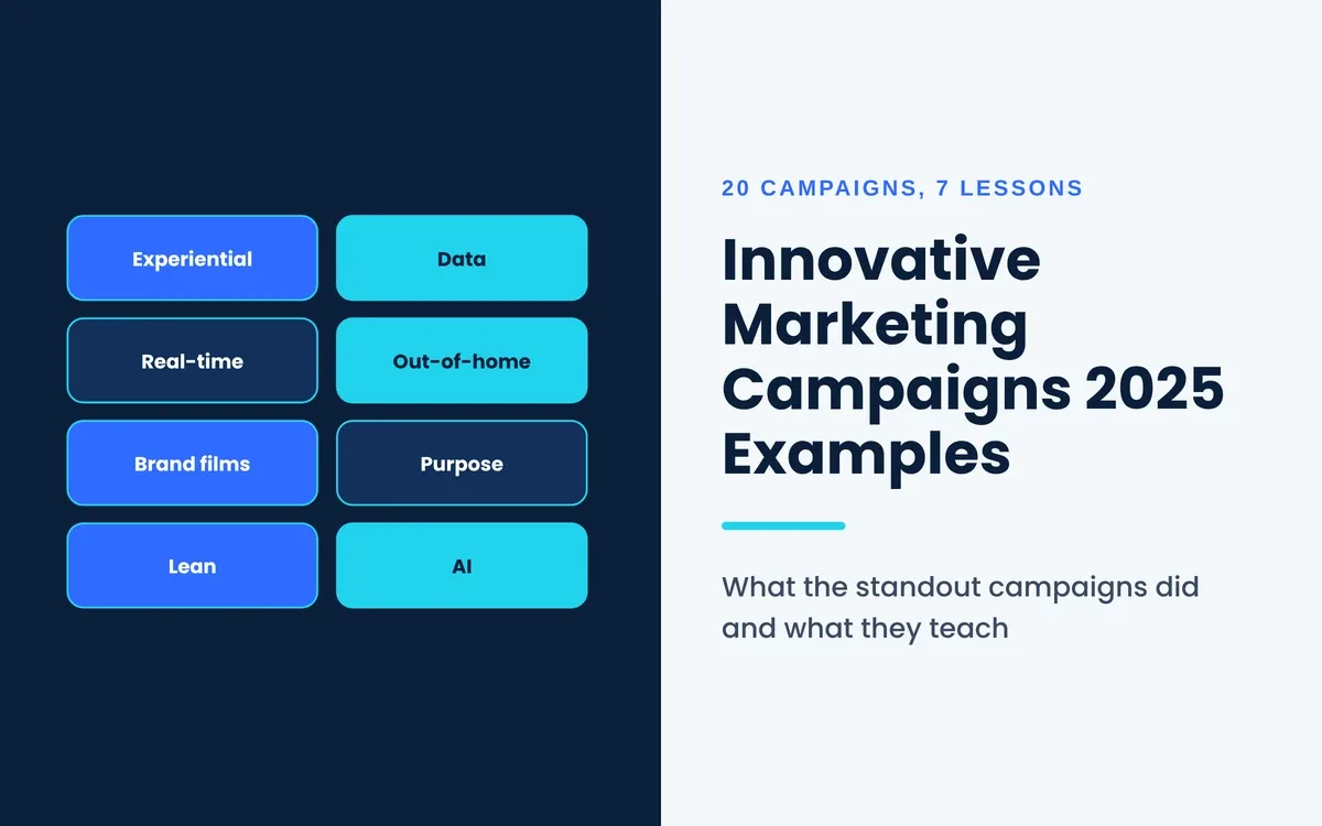 Innovative marketing campaigns 2025 examples across experiential, data, real-time, brand film and AI work